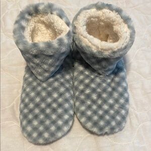 COMPASS Sherpa High Top Non Slip Grip Sock Slipper Women’s OS Gray